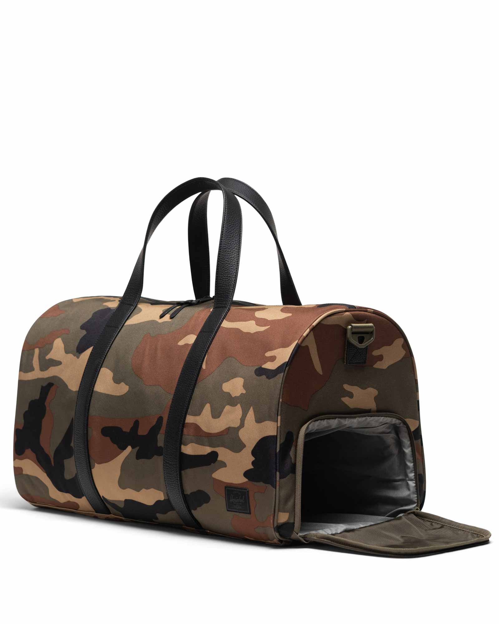 Herschel Novel™ Duffle Woodland Camo/Black Label | Herschel Supply Co.
