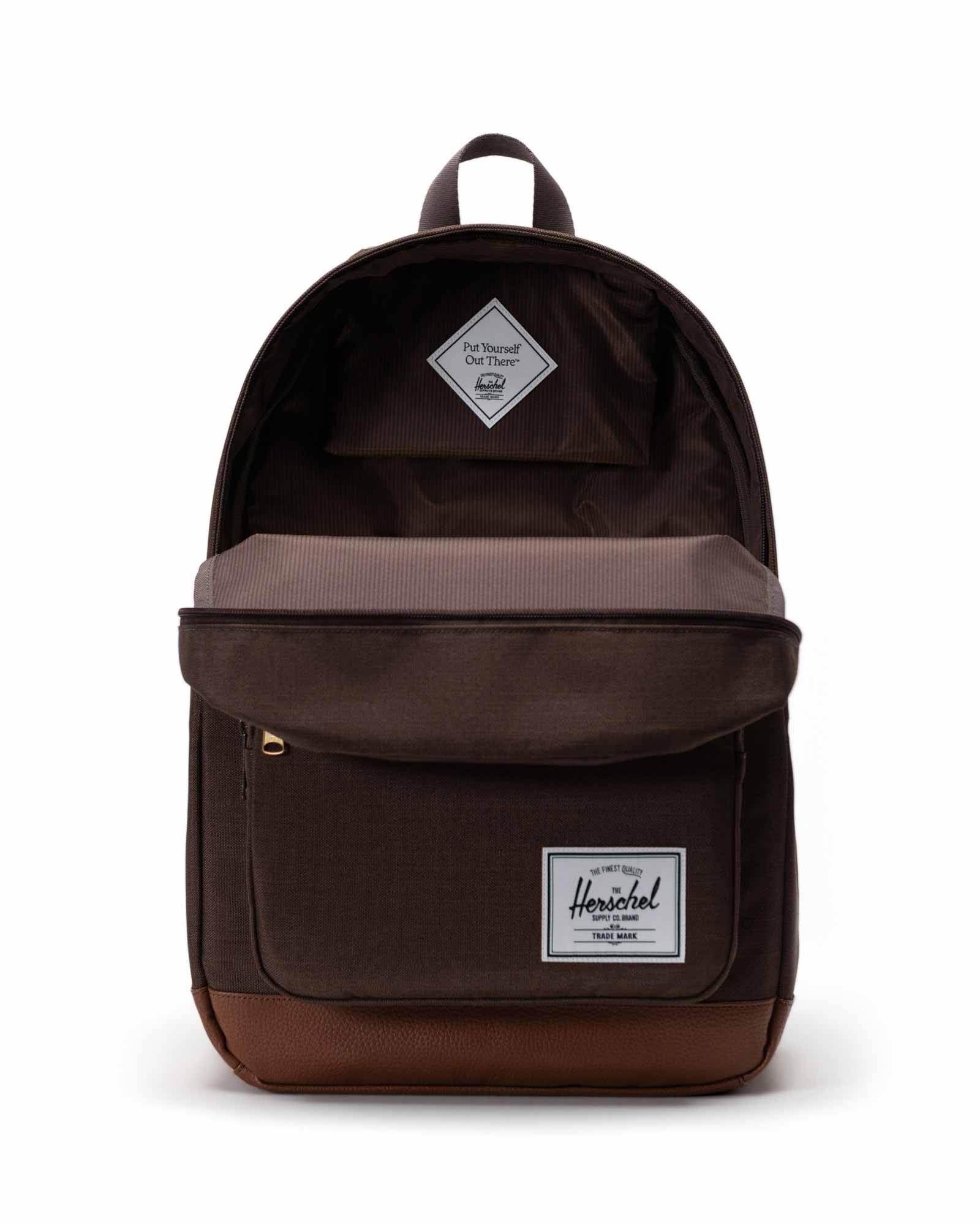 Pop Quiz Backpack Chocolate Brown Crosshatch Tan Herschel